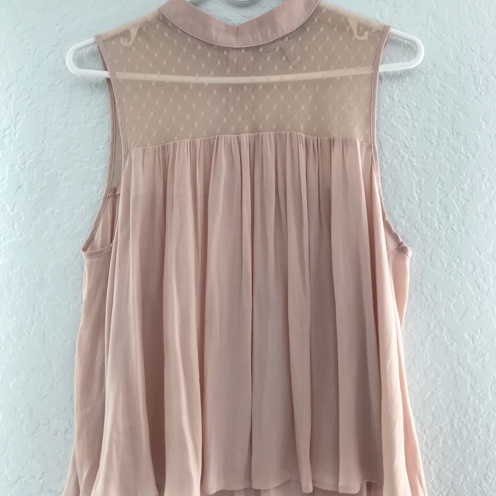 Flowy see through baby pink shirt